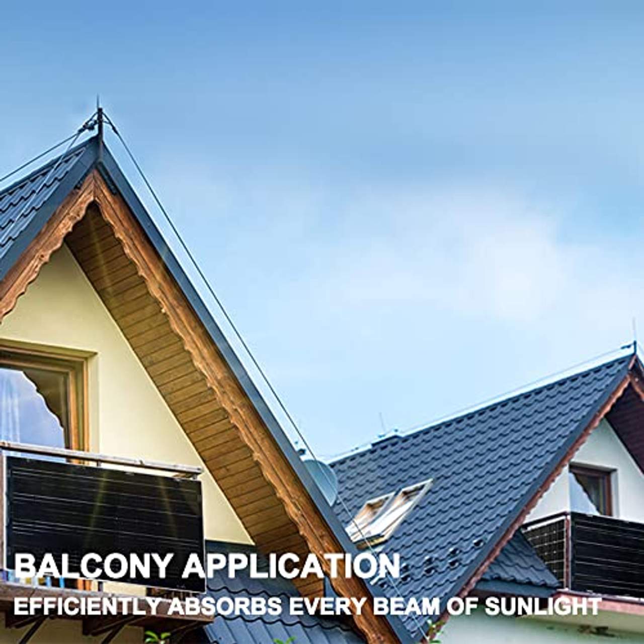 Gasolarxy Balkonkraftwerk 400 Watt Komplett Set 4 x 100W Solarpanel Photovoltaik