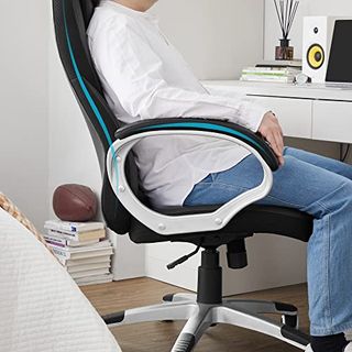 SONGMICS Bürostuhl Chefsessel Drehstuhl Computerstuhl Sitzhöhenverstellung
