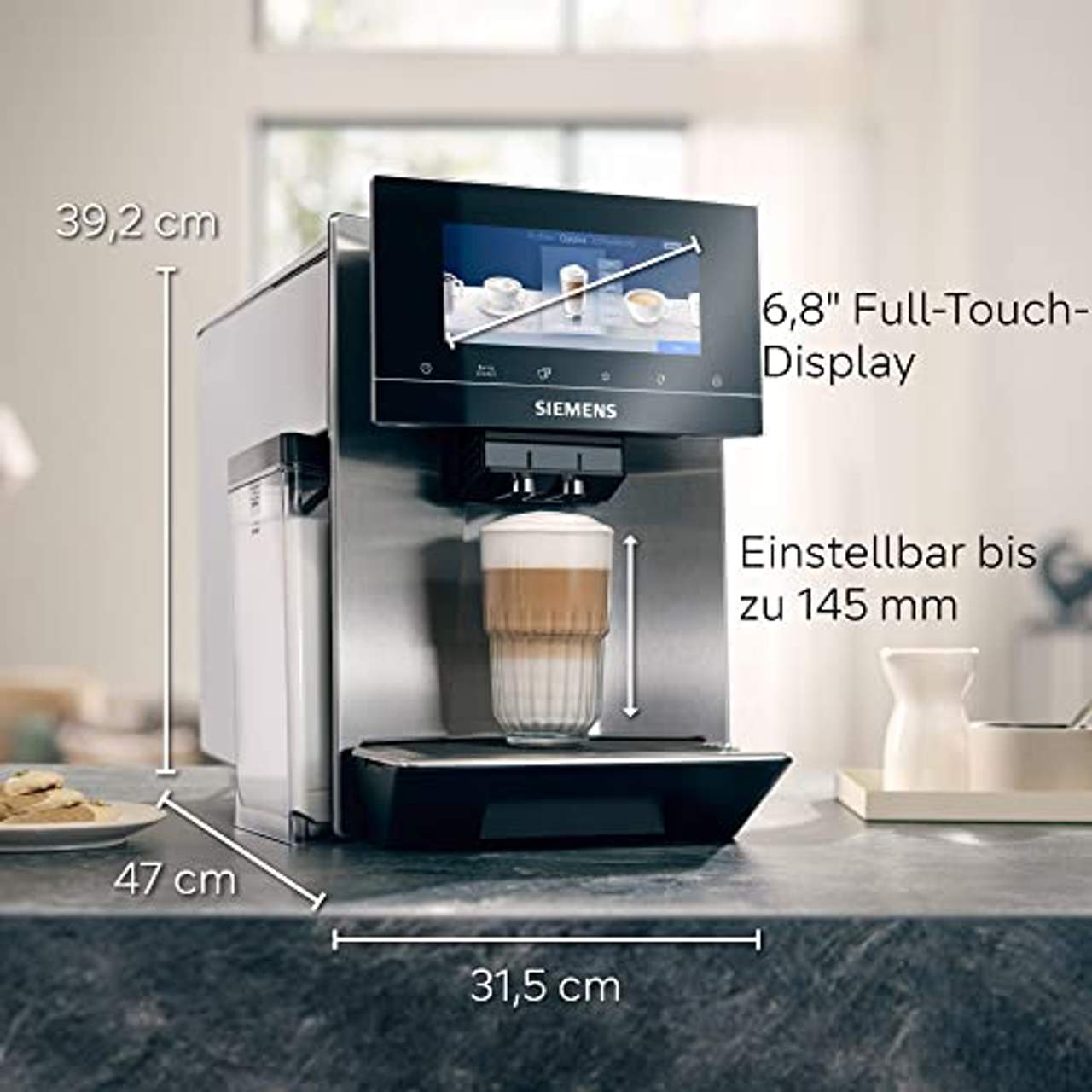 Siemens Kaffeevollautomat EQ900  TQ905D03 App-Steuerung