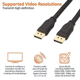AmazonBasics Verbindungskabel DisplayPort 4,5m