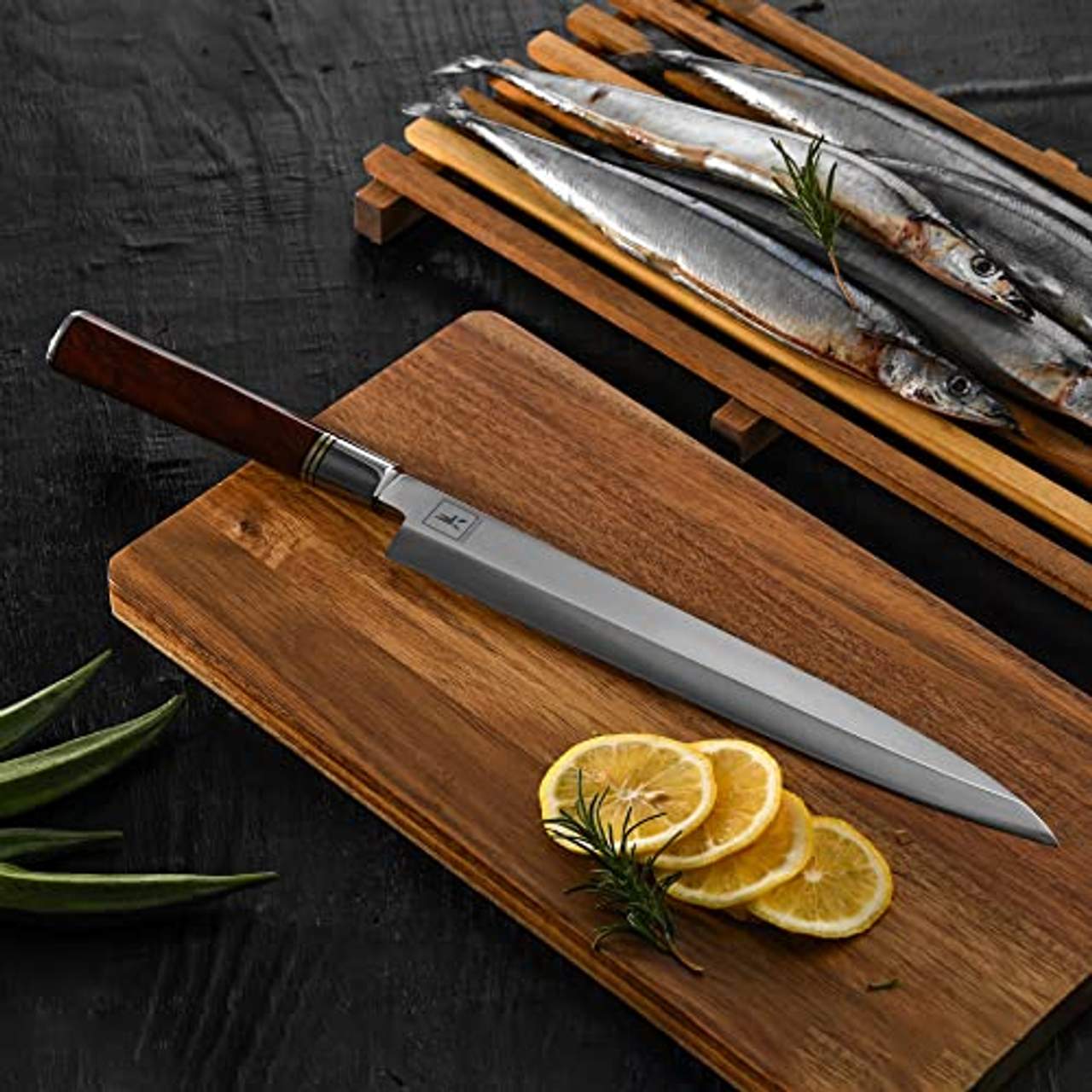 KEMP&ECKE Yanagiba "Weide" Sashimi Sushi Messer 24 cm Klinge