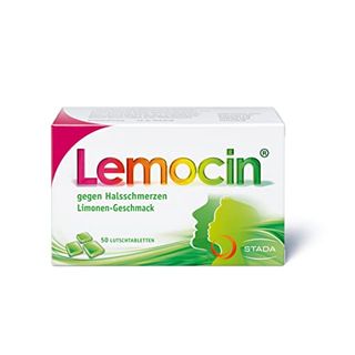 Lemocin Halsschmerztabletten Lutschtabletten mit Limonengeschmack für Erwachsene und Kinder ab 5 Jahren