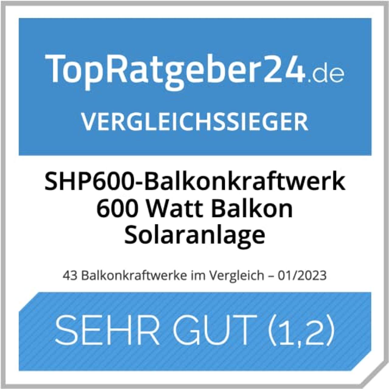 SHP600-Balkonkraftwerk 600 Watt Balkon Solaranlage