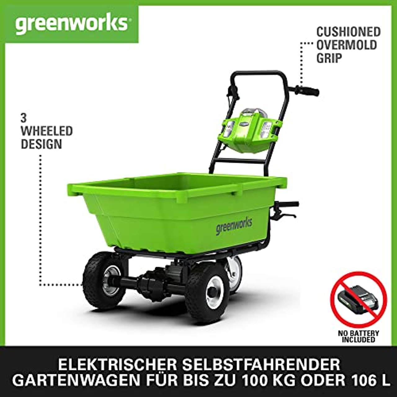 Greenworks Akku Schubkarre G40GC