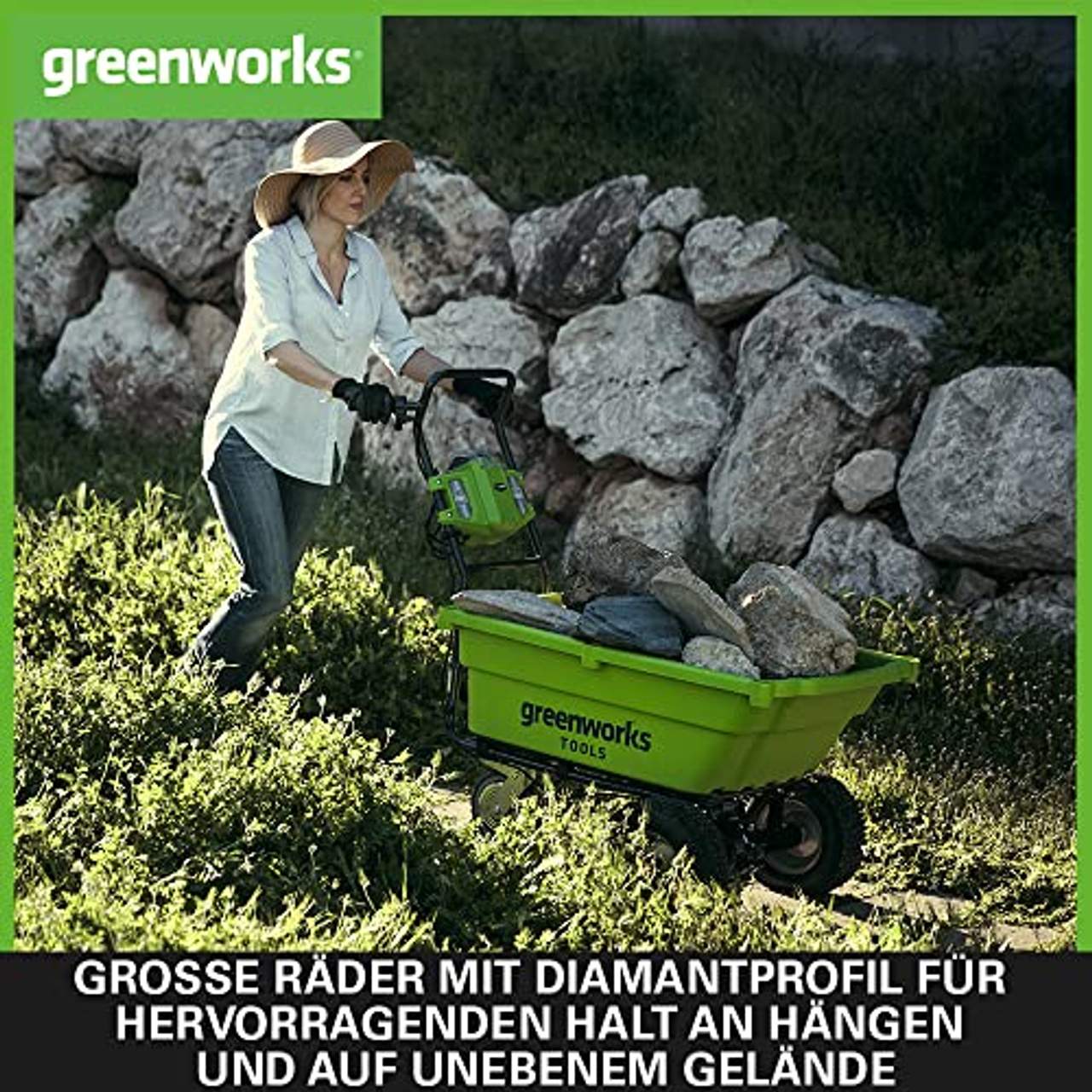 Greenworks Akku Schubkarre G40GC