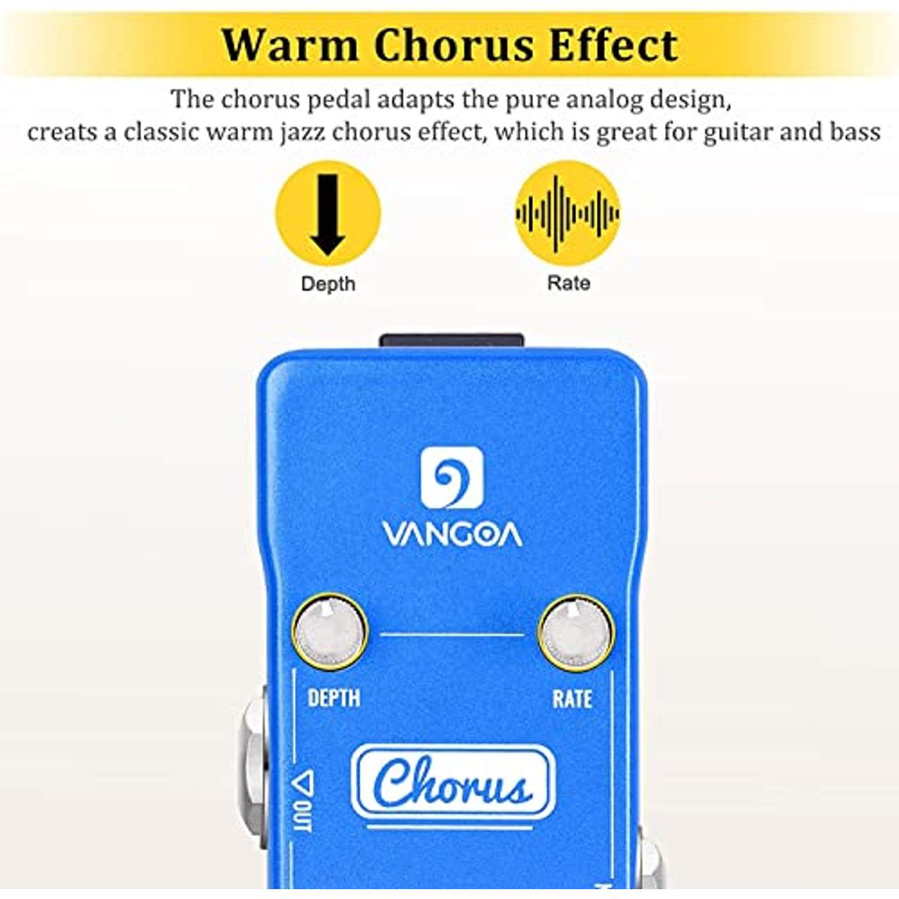 Vangoa Chorus Gitarren-Effektpedal klassisches Chorus-E-Gitarren-Effektpedal