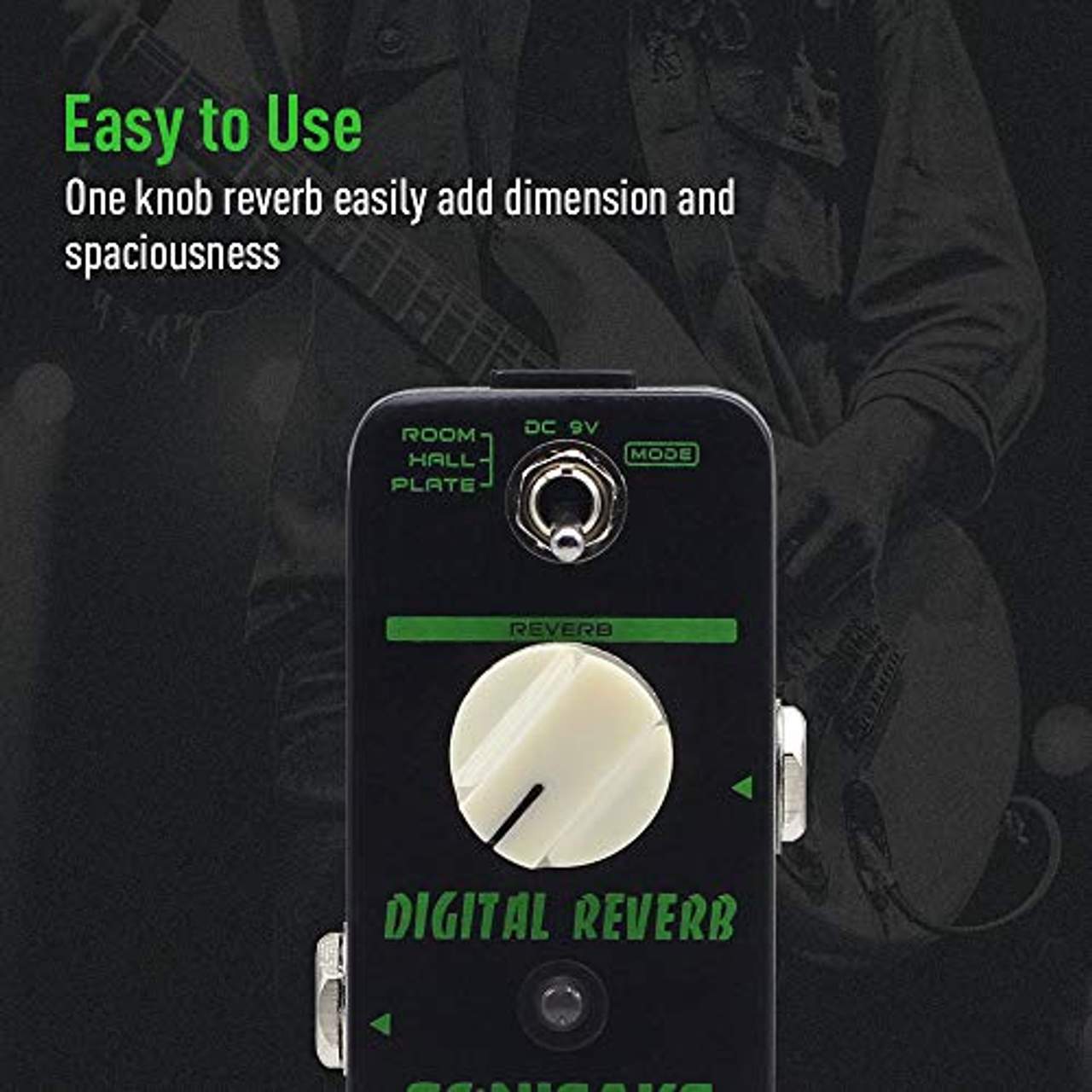 SONICAKE Digital Reverb Gitarre Effektpedal Room Hall Plate