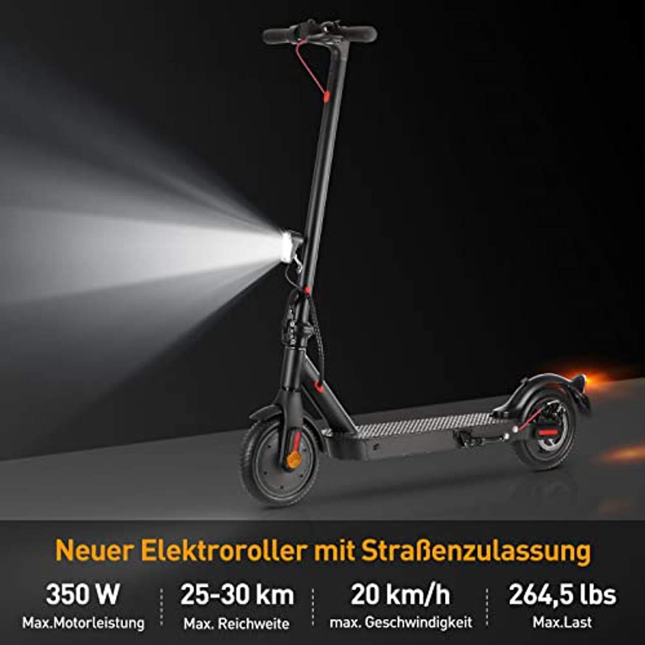E Scooter mit Straßenzulassung ABE Elektroroller Belastung bis 120kg