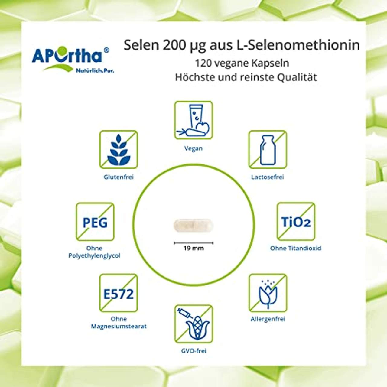 APOrtha Selen Kapseln 120 Stück I Selen 200 µg aus L-Selenomethionin I in Deutschland