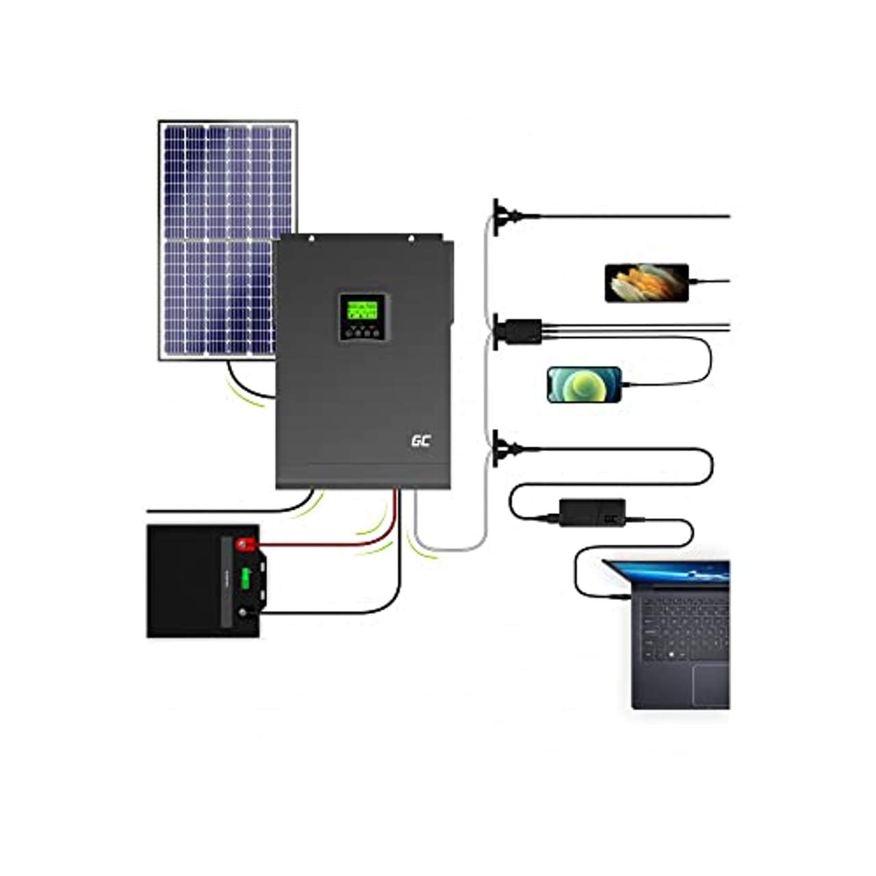 Green Cell 3000W 48V 230V Solar Wechselrichter Off Grid