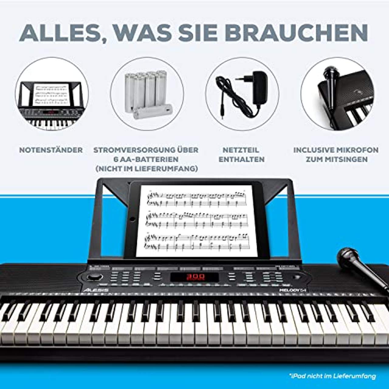 Alesis Melody 54 Tragbares 54-Tasten Keyboard