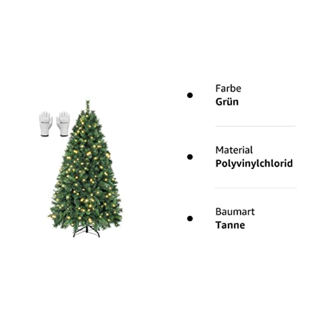 SALCAR Künstlicher Weihnachtsbaum mit Beleuchtung 180 cm