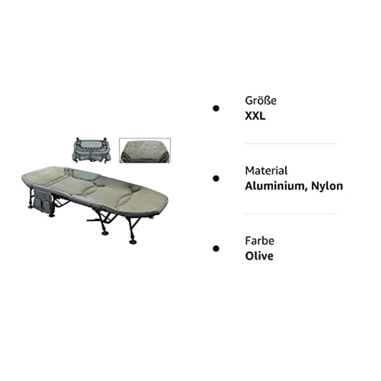 MK-Angelsport "Platinum X-Flat Bed Chair" 8-Bein Liege