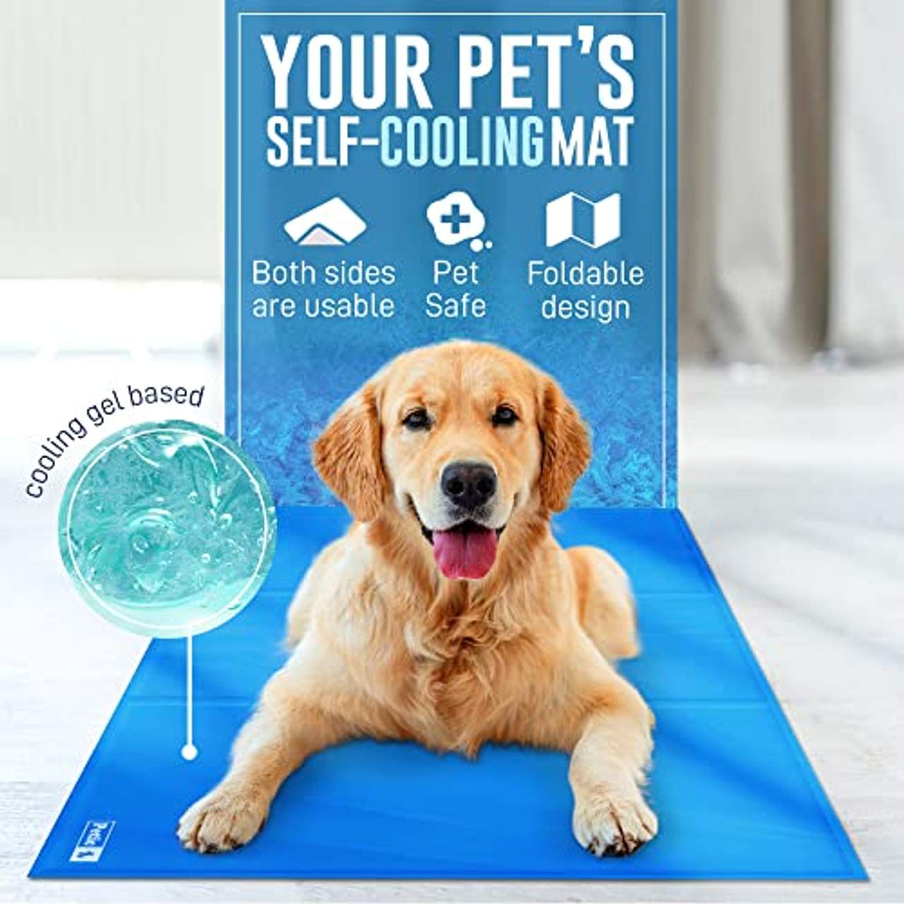 Petic Kühlmatte für Hunde Katzen Haustiere Kältematte für Hunde Selbstkühlende
