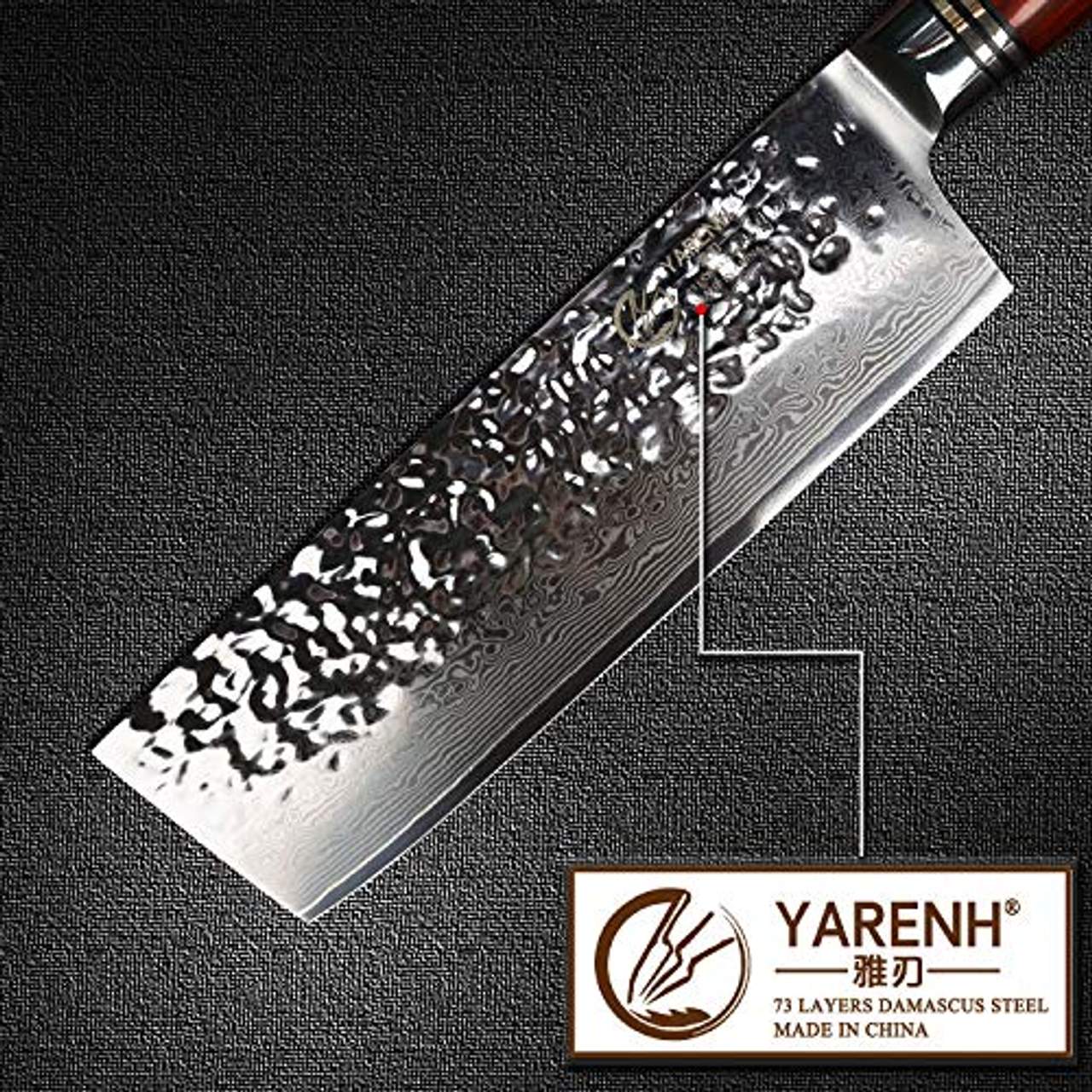 YARENH Nakiri Messer Damast 16.5 cm