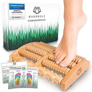 Nordholz Fußmassageroller Holz zur Stressreduzierung und Entspannung durch Triggerpunkt-Therapie