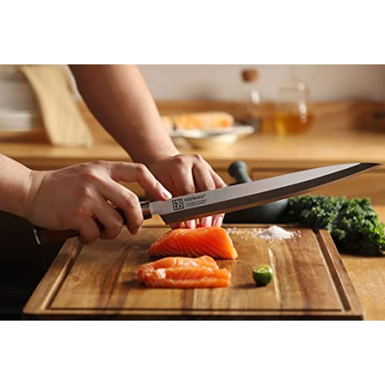 KEEMAKE Sashimi Messer Japanisches Sushi Yanagiba Messer