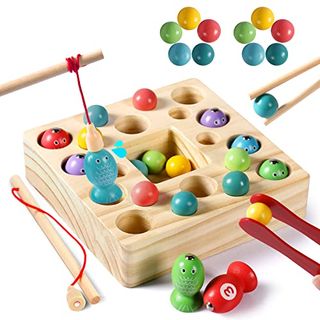 Symiu Holzspielzeug Angelspiel Montessori Lernspielzeug