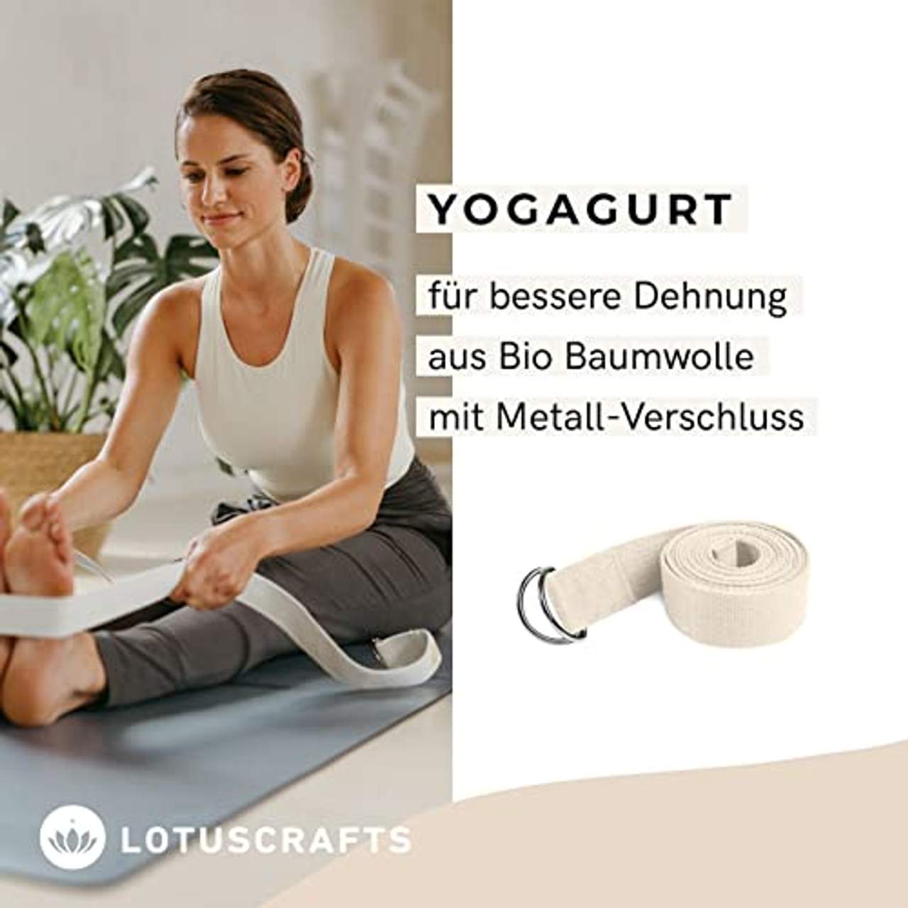 Lotuscrafts Yogagurt 100% Baumwolle