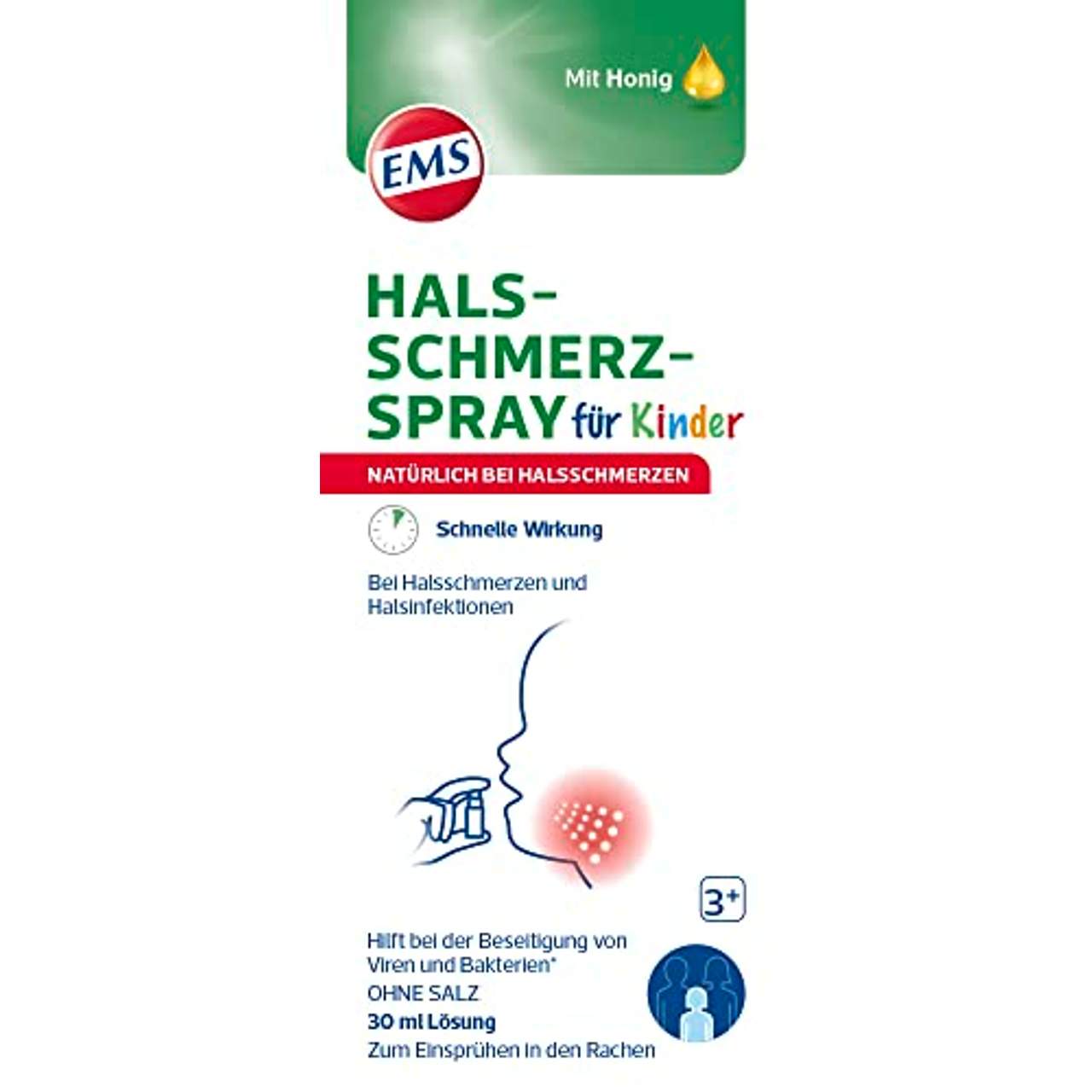 EMS Halsschmerz-Spray für Kinder: Schnelle Hilfe bei Halsschmerzen für Kinder ab 3 Jahren