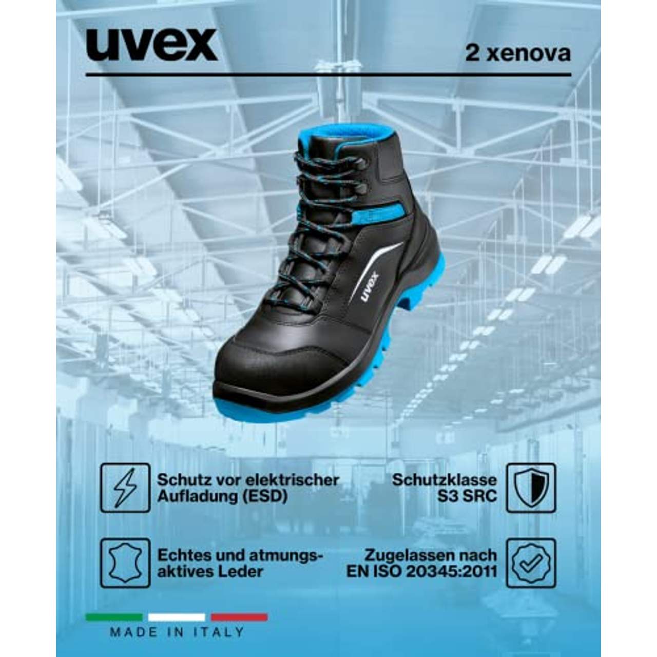 Uvex 2 Xenova Arbeitsstiefel Sicherheitsstiefel S3 SRC ESD