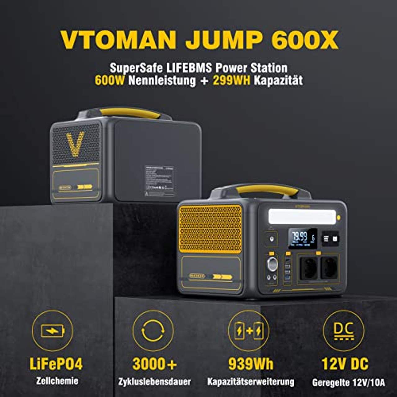 VTOMAN Jump 600X Tragbare Powerstation 600W