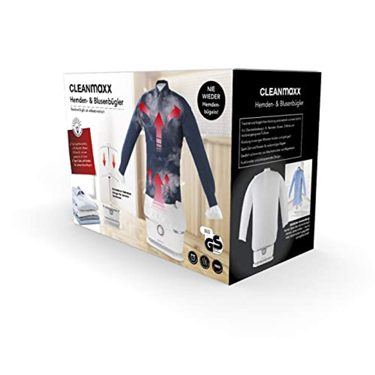 CLEANmaxx Automatischer Hemdenbügler Trocknet und glättet Hemden & Blusen und ersetzt Bügeleisen oder
