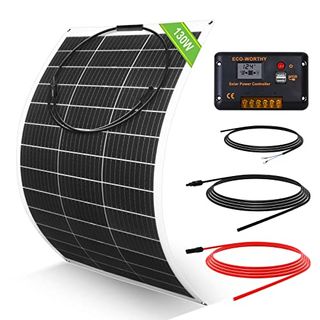 ECO-WORTHY 130 Watt 12 Volt flexibles Solarpanel Kit netzunabhängig Off Grid: