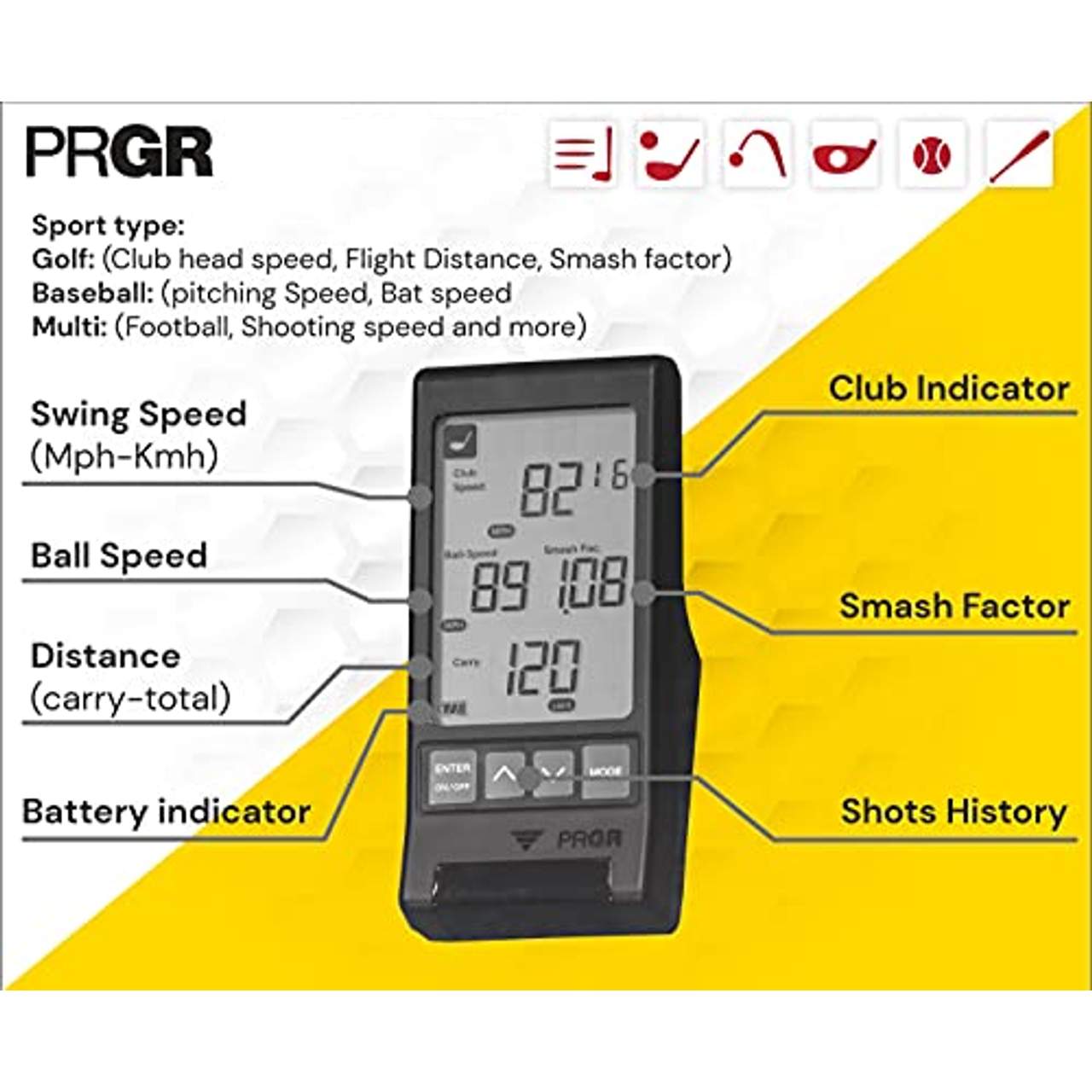 PRGR Tragbarer Golf-Start-Monitor