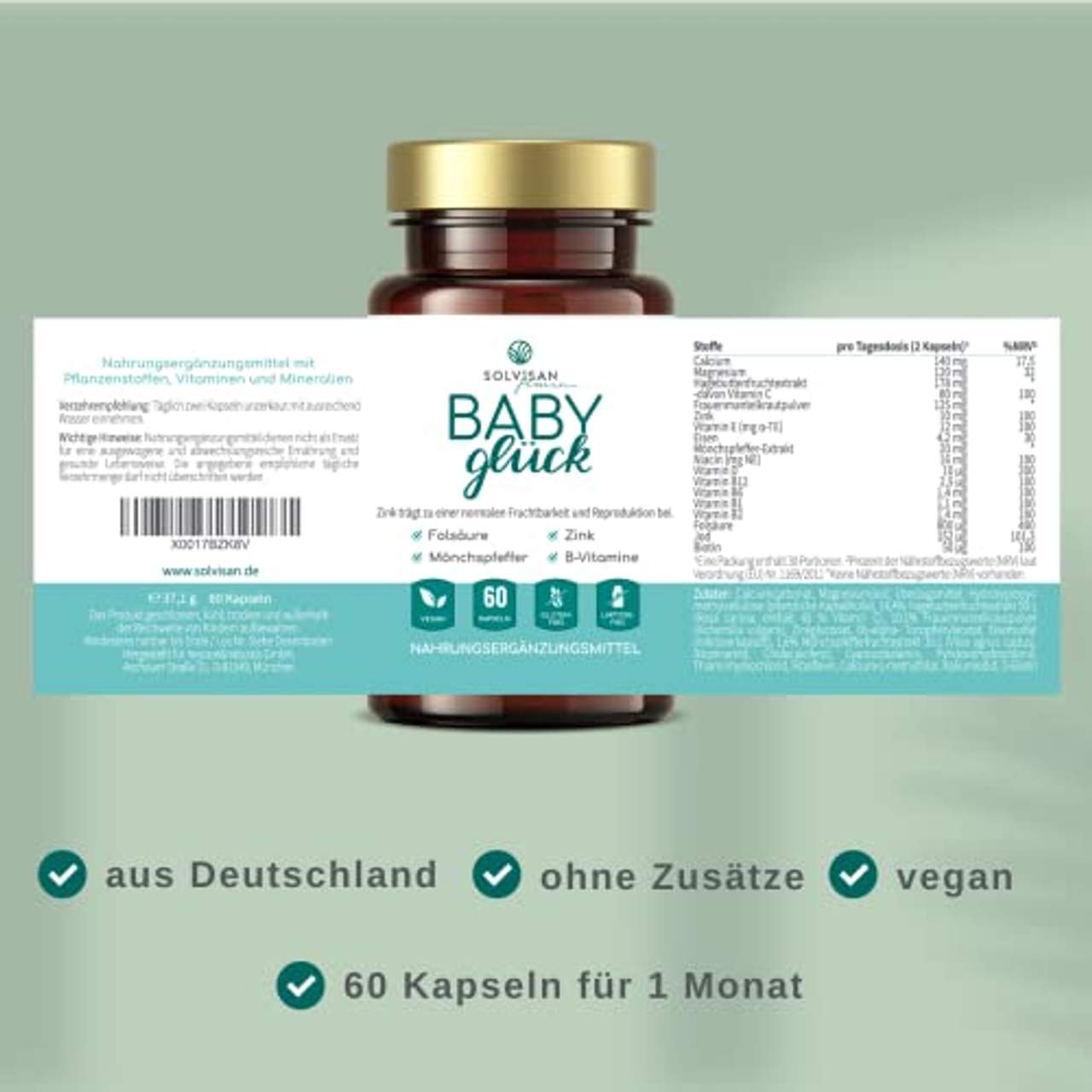 SOLVISAN Baby Glück mit Mönchspfeffer Extrakt und Folsäure