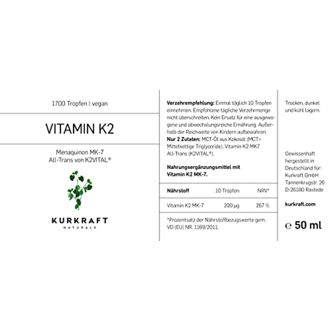 Kurkraft Vitamin K2 MK-7-200µg