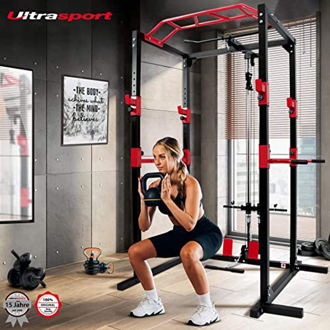 Ultrasport Unisex Power Fitness Multifunktionales Rack f r effektives Ganzk rpertraining