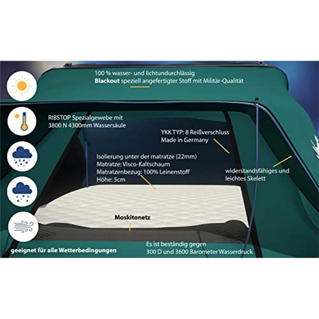 Campata automatischer Auto Dachzelt Premium