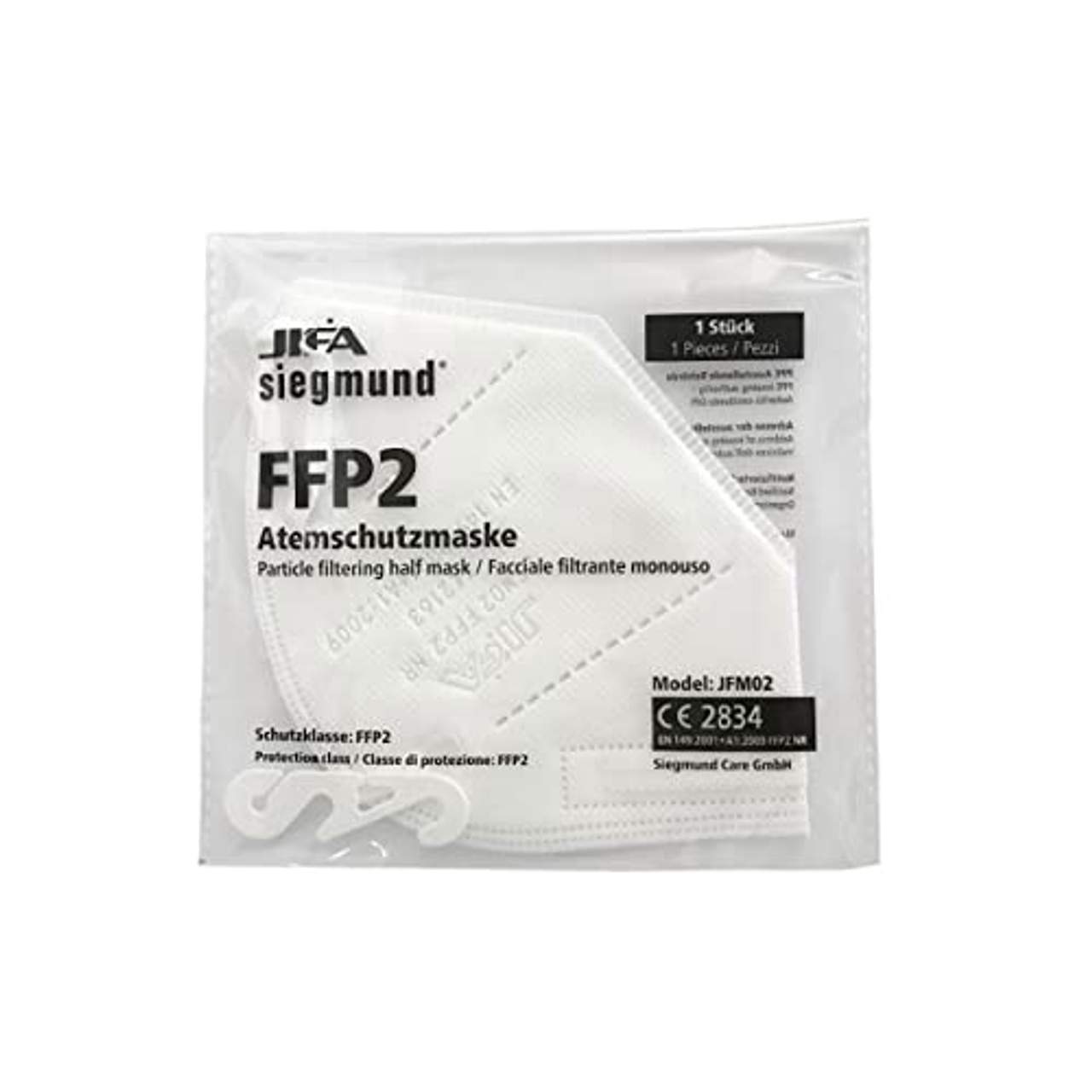 Siegmund 20 Stück Atemschutzmaske nach FFP2-Norm Mundschutz CE zertifiziert