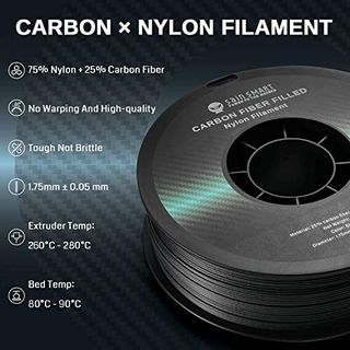 SainSmart 1.75mm Schwarz ePA-CF Kohlefaser gefüllt Nylon Filament