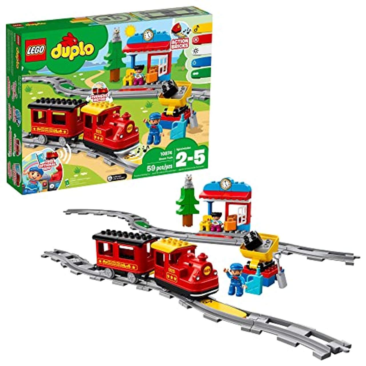 LEGO Duplo 10874 Push & Go Dampfeisenbahn