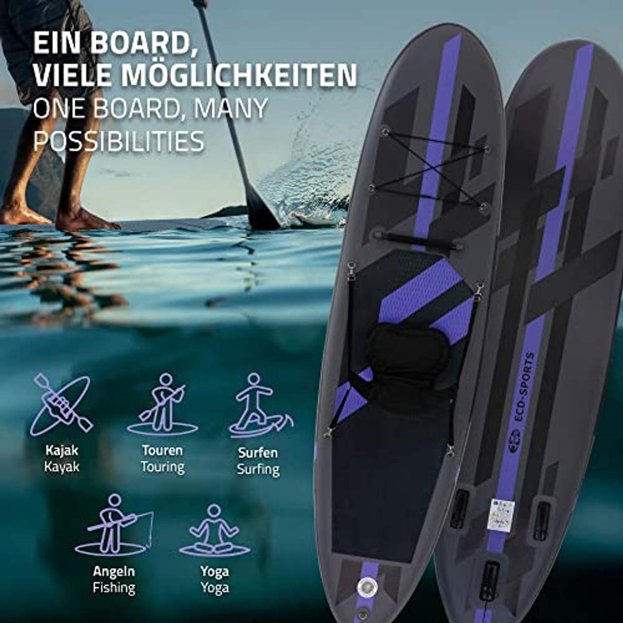 ECD Germany Aufblasbares Stand Up Paddle Board