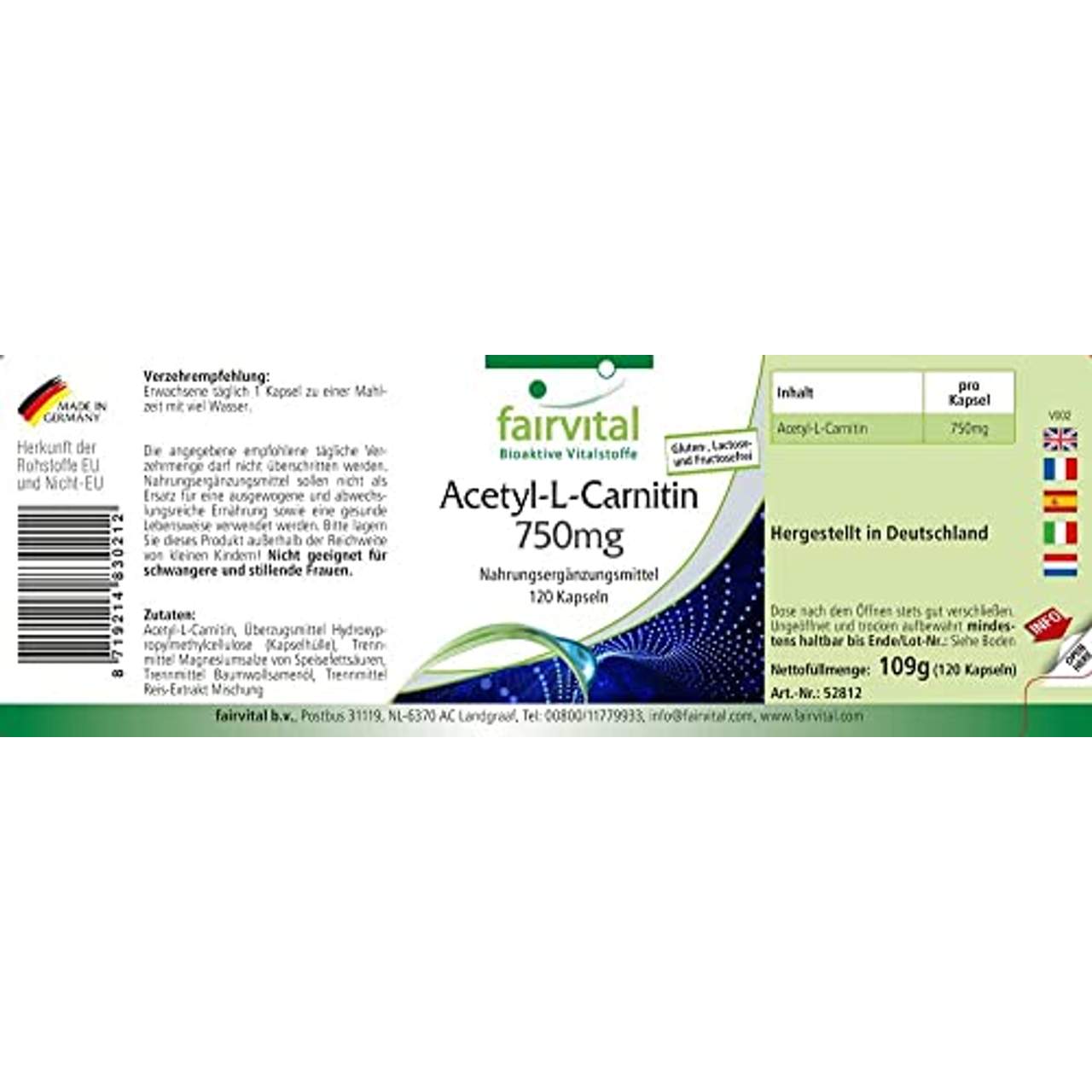 fairvital Acetyl-L-Carnitin hochdosiert
