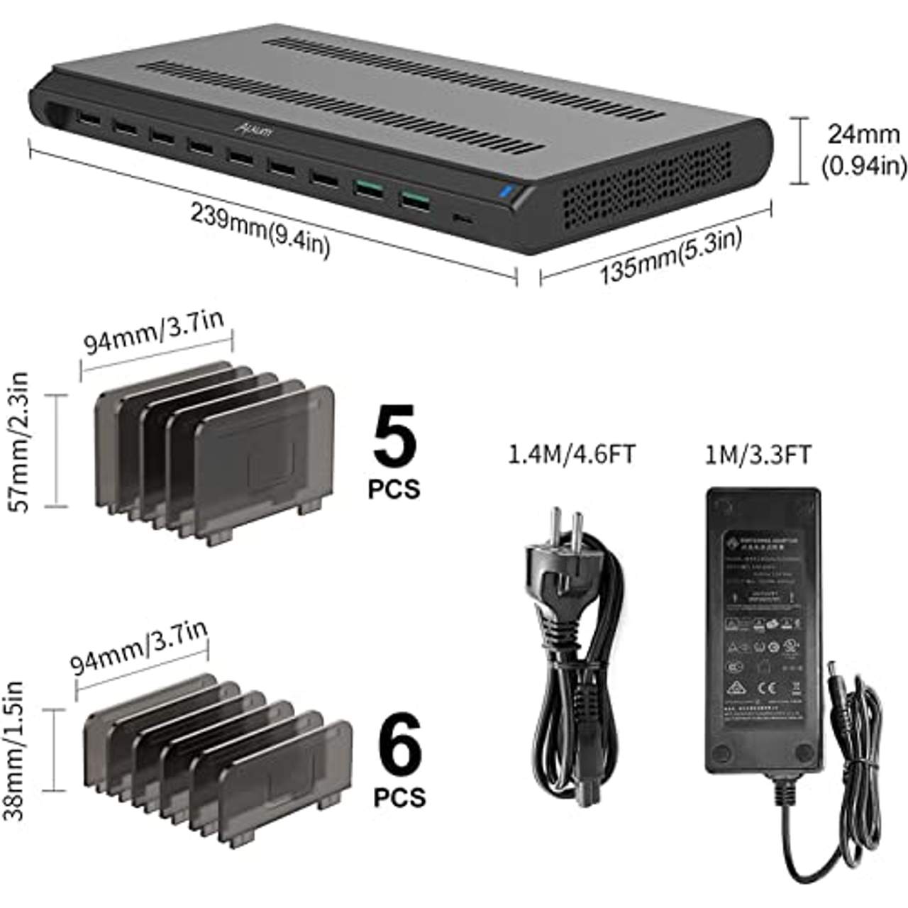 Alxum 120W USB Multi Mobile Ladestation