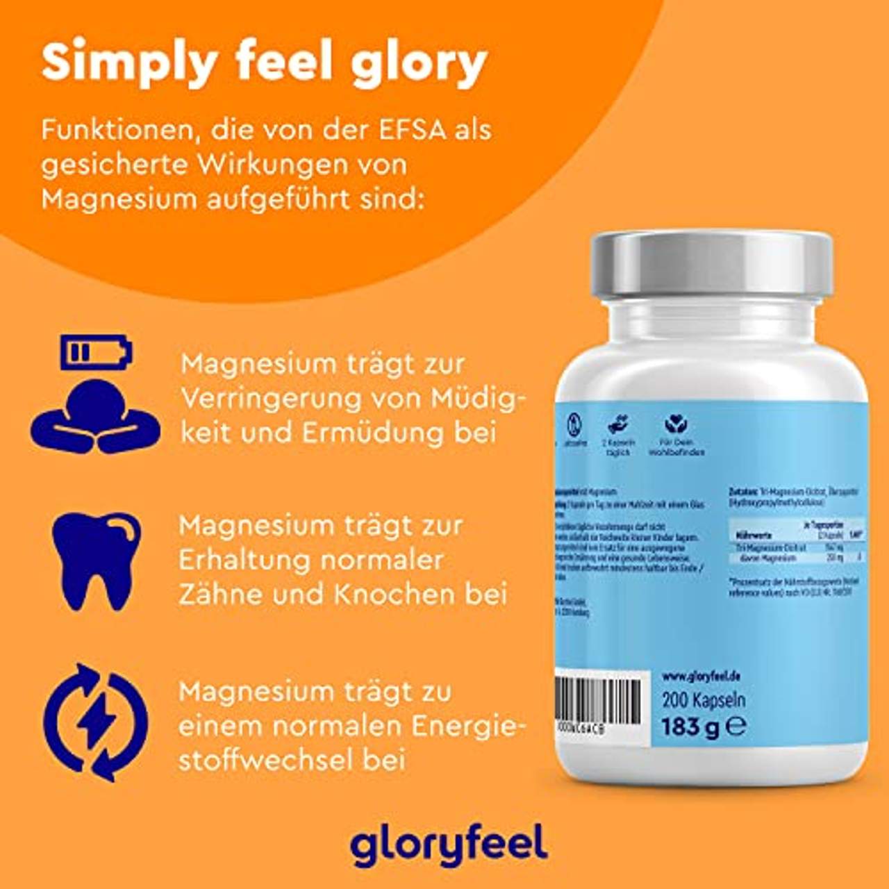 gloryfeel Premium Magnesiumcitrat