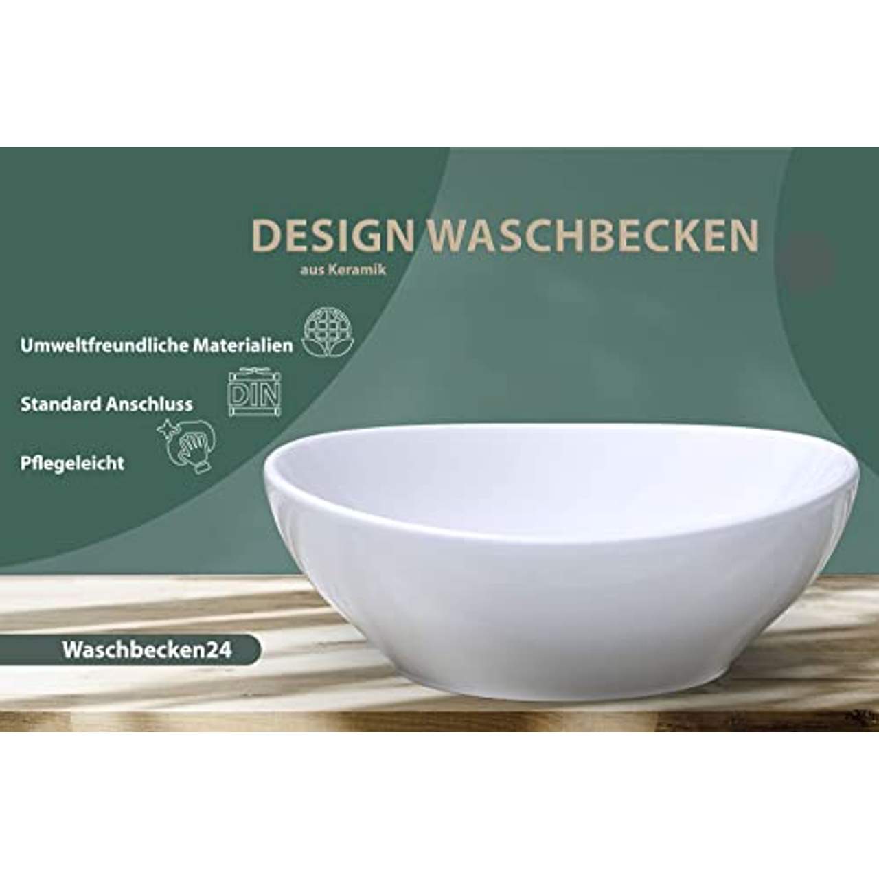 Waschbecken24 Design Keramik Aufsatzwaschbecken 