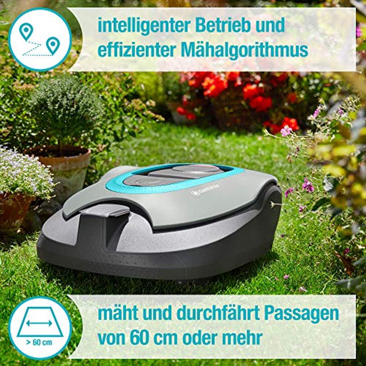 Gardena smart system Set: Mähroboter smart SILENO+ bis zu 2000 m² Rasenfläche