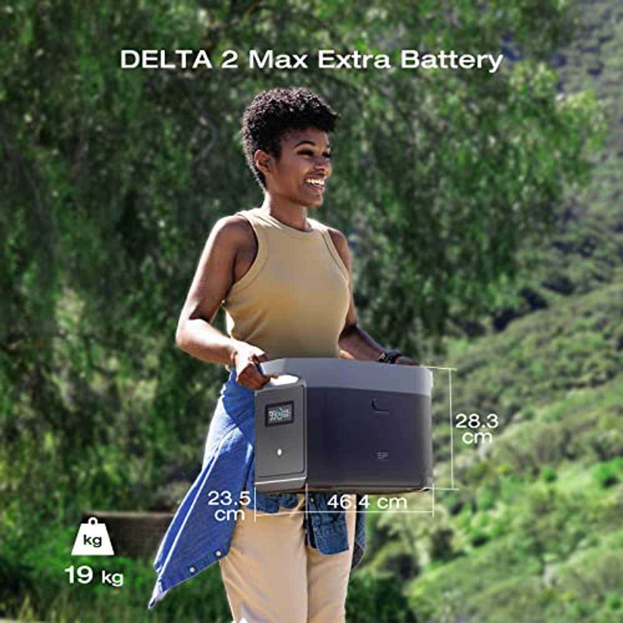 EcoFlow Zusatzbatterie für Delta 2 Max tragbare Powerstation 2048Wh Kapazität LifePO4-Batterie