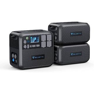 BLUETTI tragbare powerstation AC200MAX und 2 externe B230-Batteriemodule
