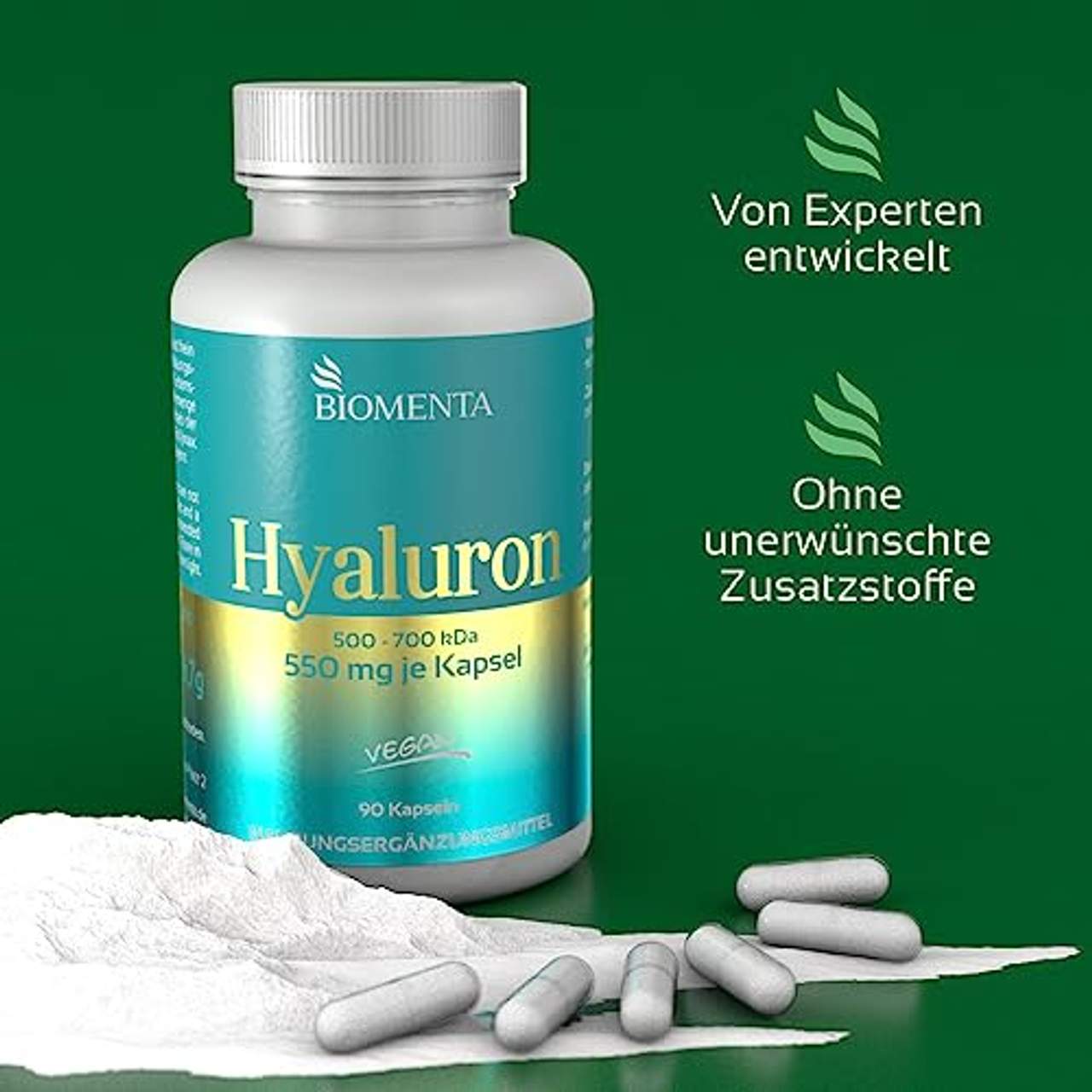 BIOMENTA Hyaluronsäure 400 mg Hyaluron hochdosiert