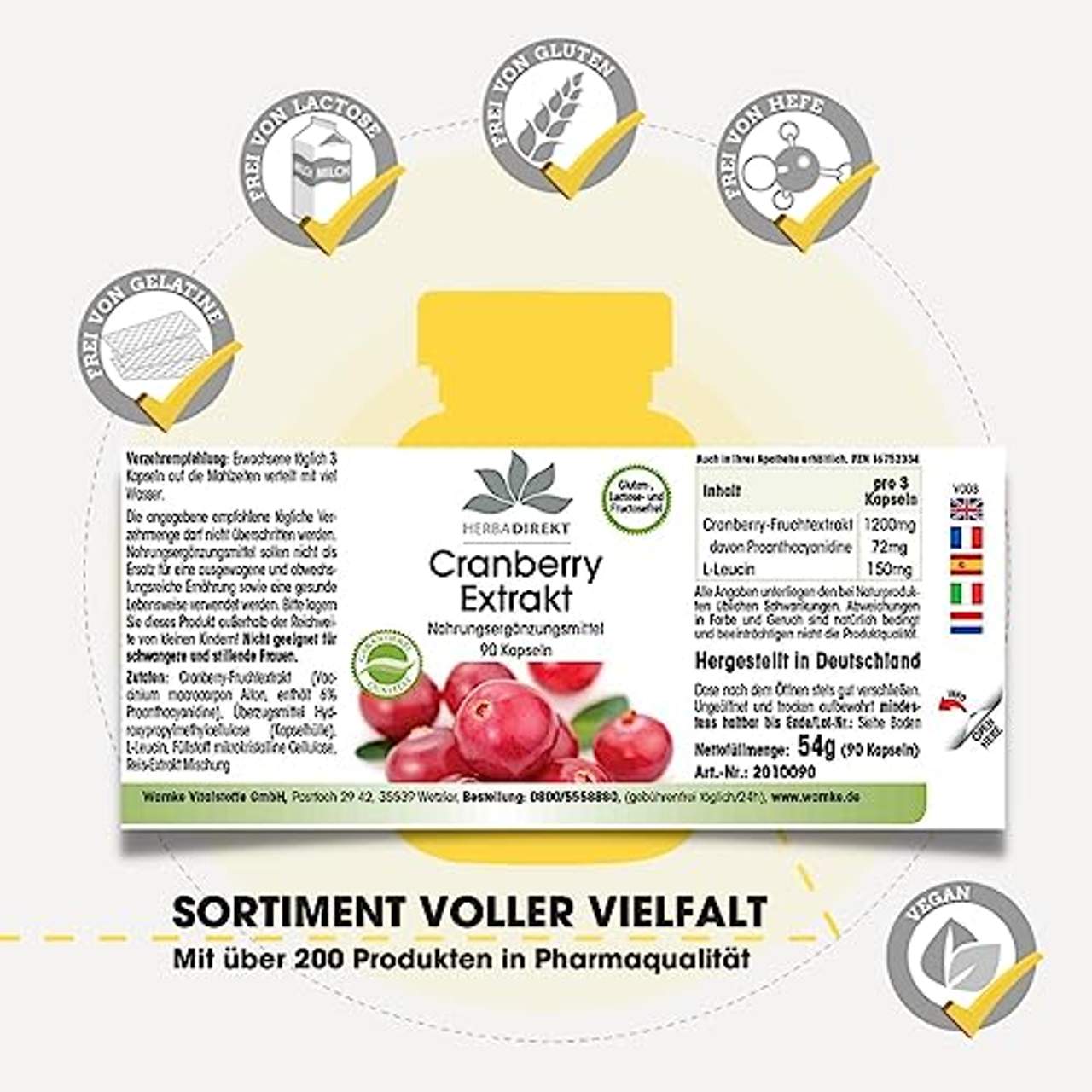 Herbadirekt Cranberry Extrakt 25-fach konzentriert