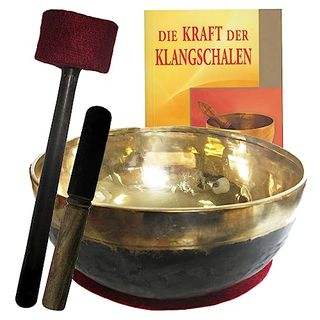 Klangschale Bengali gold-schwarz 5-tlg Klangtherapie-SET