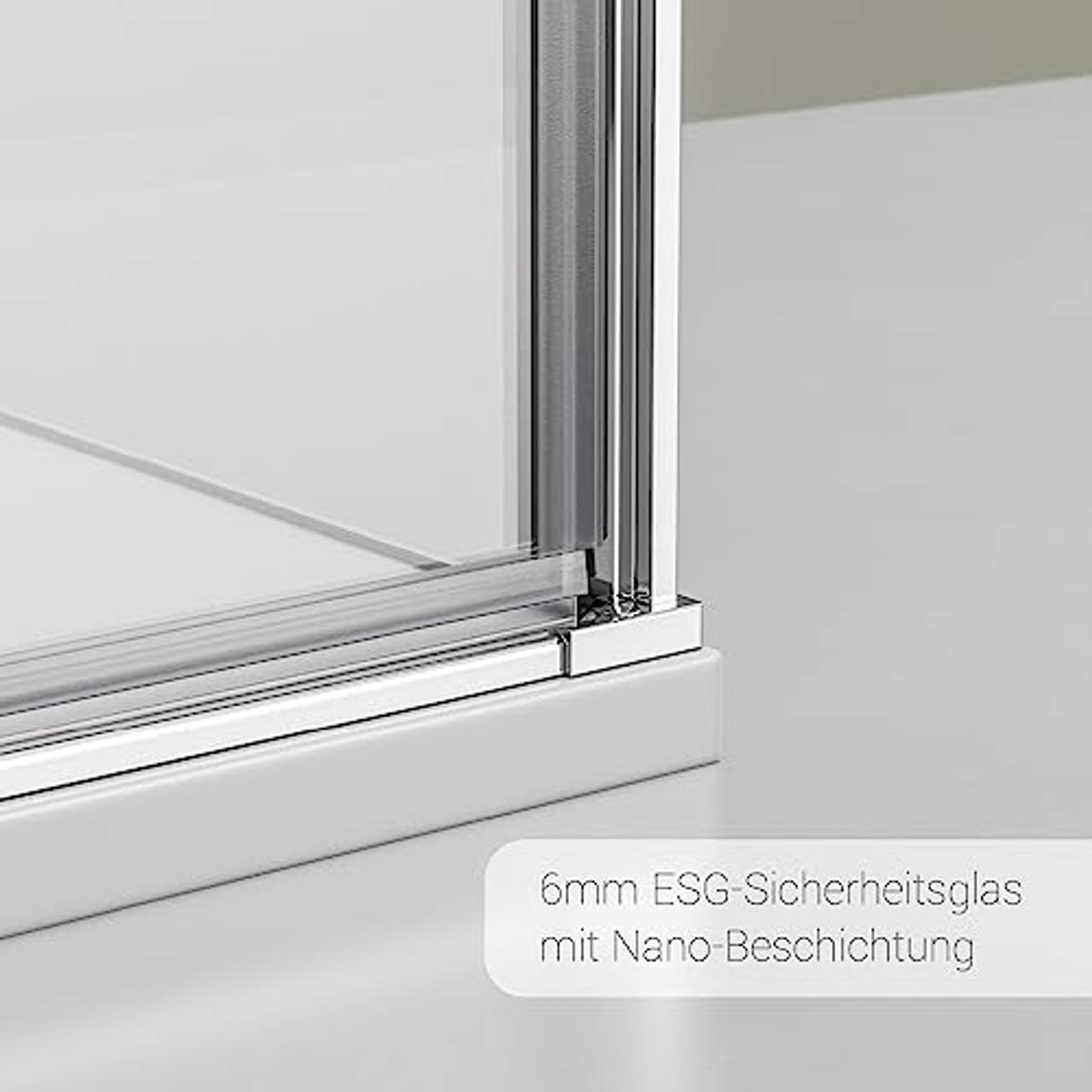 Bernstein Duschkabine Eckdusche Nano 6mm ESG-Glas Hebe-Senk-Mechanismus