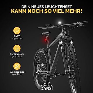DANSI Fahrradleuchten-Set StVZO I LED-Fahrrad-Licht