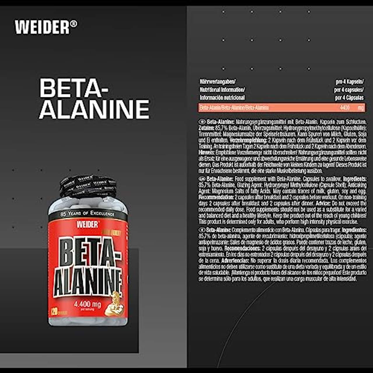 Weider Beta-Alanin Caps 4.400 mg
